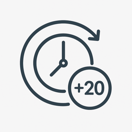 Prodloužení o 20 minut